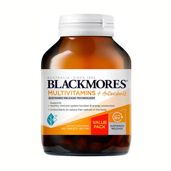 Vitamin tổng hợp hỗ trợ chống oxy hóa Blackmores Multivitamins + Antioxidants Sustained Release của Úc 180 viên - Image 2