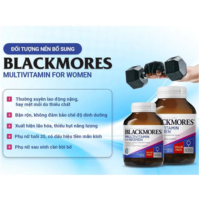 Vitamin tổng hợp cho phụ nữ Blackmores Multivitamin For Women của Úc 150 viên - Image 3