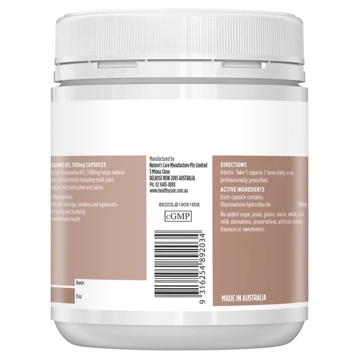 Hỗ trợ bổ xương khớp Healthy Care Glucosamine HCL 1000mg của Úc 200 viên - Image 2