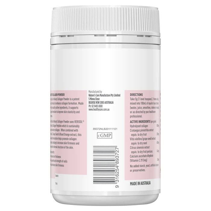 Bột uống bổ sung collagen Healthy Care Beauty Collagen Powder của Úc 120g - Image 3