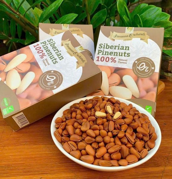 Hạt Thông Siberian Pinenuts 100% Của Mỹ hộp 300g