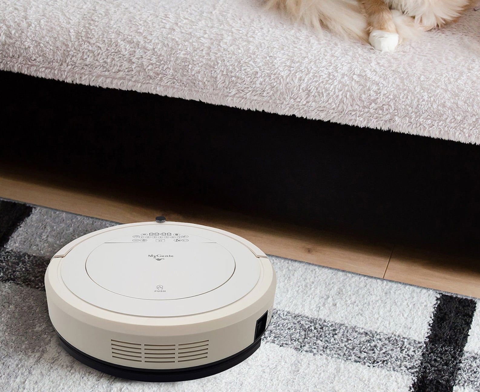 1 Robot hút bụi lau nhà MyGenie ZX1000 màu trắng - Image 2