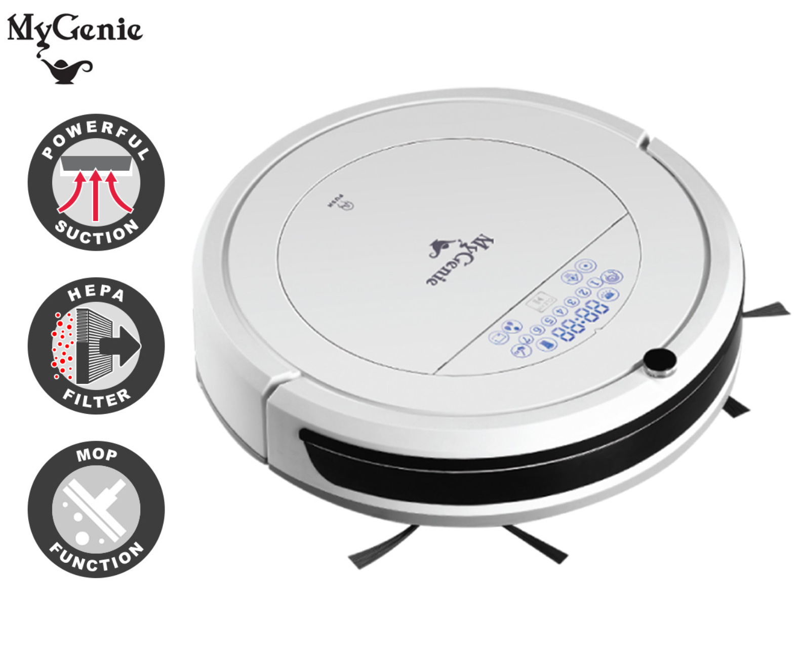 1 Robot hút bụi lau nhà MyGenie ZX1000 màu trắng