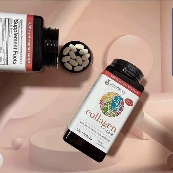 Viên uống collagen cho nữ Youtheory Collagen + Biotin Type 1 2 & 3 của Mỹ 390 viên - Image 3