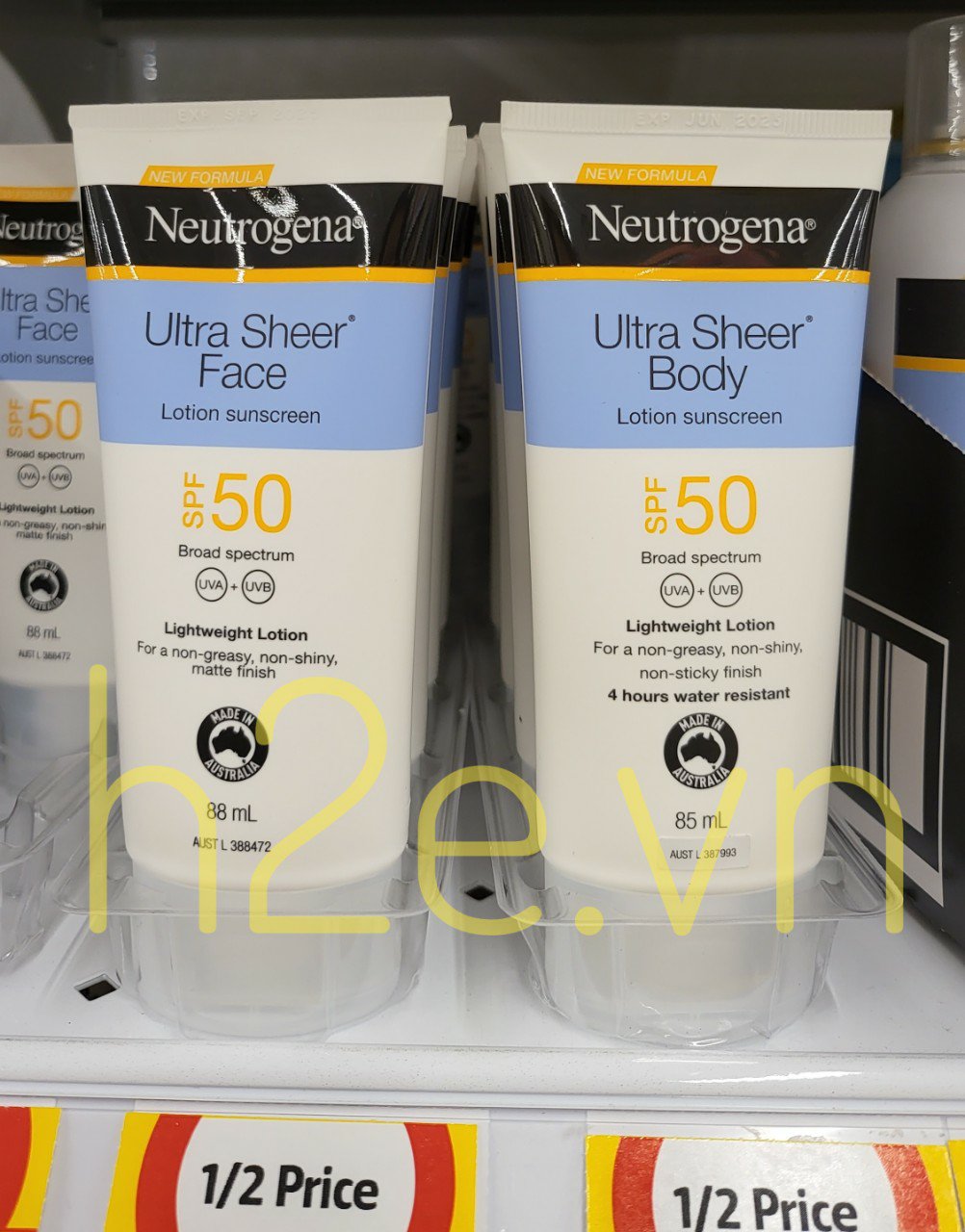 Kem chống nắng cho da mặt Neutrogena Ultra Sheer Face Lotion Sunscreen SPF 50+ 88ml - Image 3