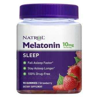 Kẹo dẻo vị dâu hỗ trợ ngủ ngon Natrol Melatonin 10mg Sleep của Mỹ 90 viên - Image 3