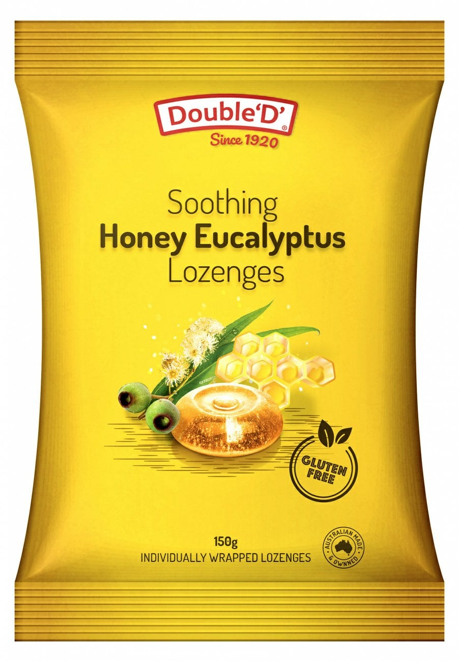 Kẹo ngậm khuynh diệp vị mật ong Double 'D Honey Eucalyptus Drops của Úc gói 150g - Image 2