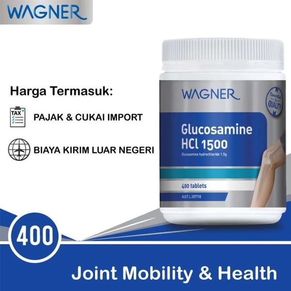 Viên uống hỗ trợ xương khớp chắc khỏe Wagner Glucosamine HCL 1500 của Úc 400 viên - Image 2