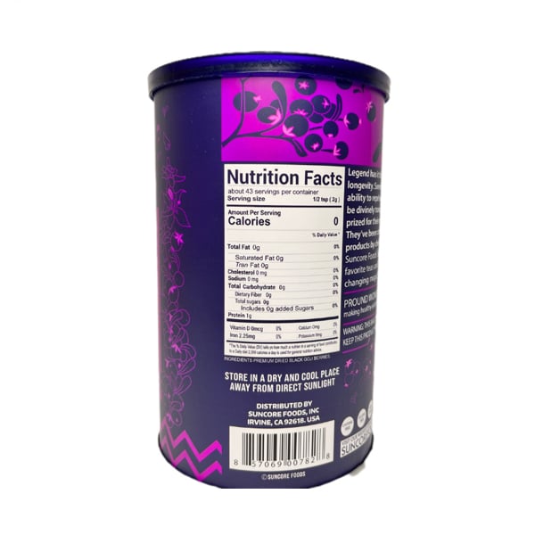 Hắc kỷ tử Mỹ Suncore Food Black Goji Berries hộp 454g - Image 3