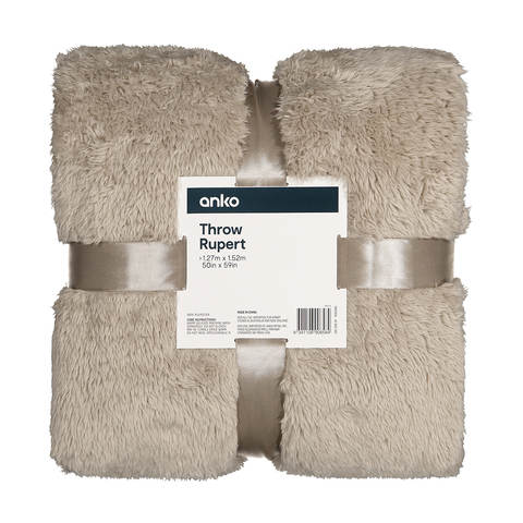 Chăn lông Anko màu Nâu kem - Image 4