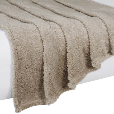 Chăn lông Anko màu Nâu kem - Image 2