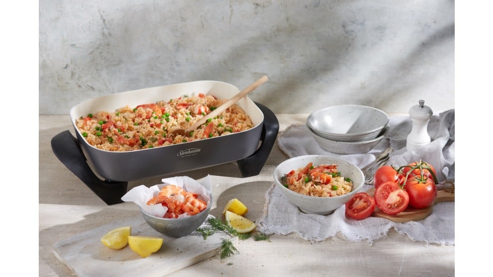 Nồi chiên lẩu điện Sunbeam lòng chảo tráng sứ cao cấp - Image 3