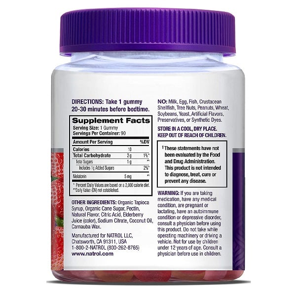 Kẹo dẻo vị dâu hỗ trợ ngủ ngon Natrol Melatonin 10mg Sleep của Mỹ 90 viên - Image 4