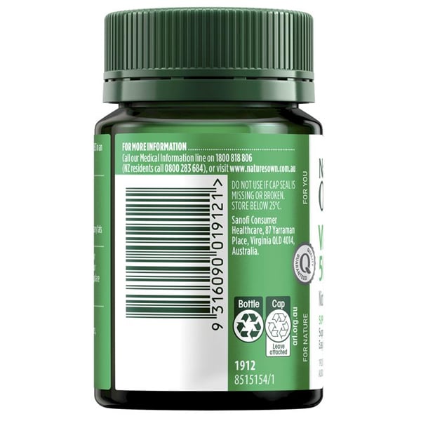 Viên uống bổ sung vitamin B3 Nature's Own Vitamin B3 500mg của Úc 60 viên - Image 3