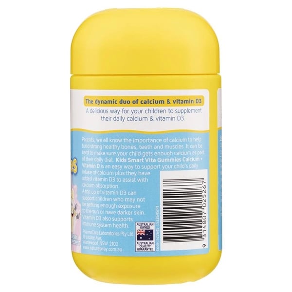 Kẹo dẻo bổ sung canxi vitamin D cho bé Nature's Way Kids Smart Vita Gummies Calcium + Vit D của Úc 60 viên - Image 3
