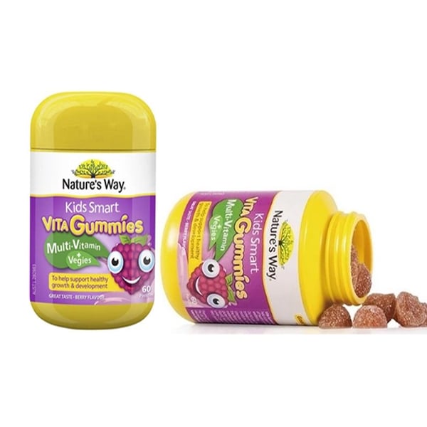 Kẹo dẻo bổ sung vitamin tổng hợp và rau củ cho bé Nature's Way Kids Smart Vita Gummies Multi-Vitamin + Vegies của Úc 60 viên - Image 2