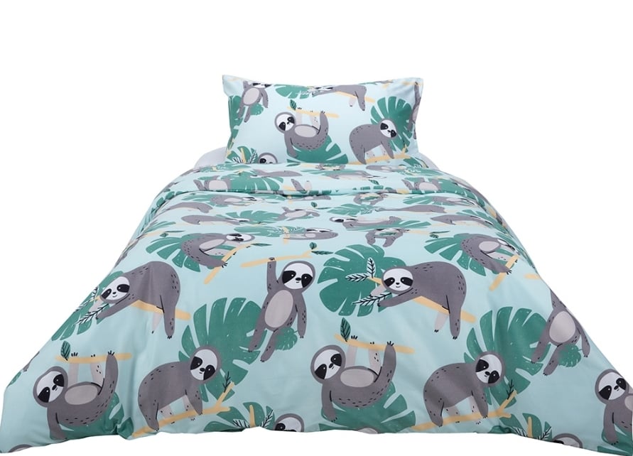 Bộ vỏ chăn gối cho trẻ Sloth leaf - Image 5