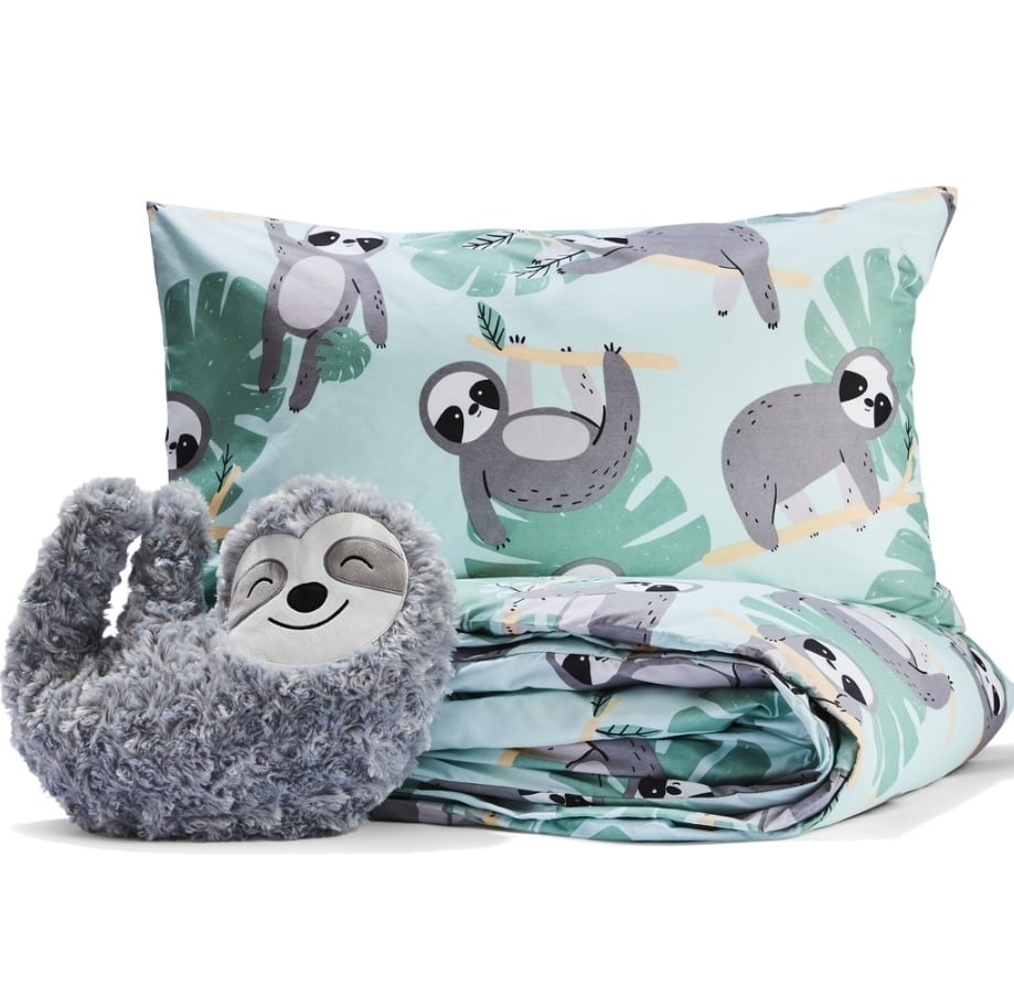 Bộ vỏ chăn gối cho trẻ Sloth leaf - Image 2