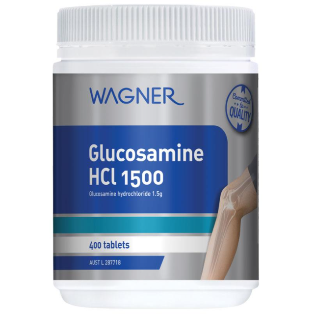Viên uống hỗ trợ xương khớp chắc khỏe Wagner Glucosamine HCL 1500 của Úc 400 viên