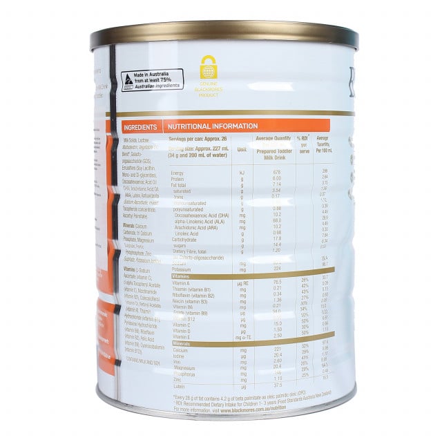 Sữa Blackmores Toddler Milk Drink số 3 dành cho trẻ từ 12 tháng tuổi của Úc 900g - Image 2