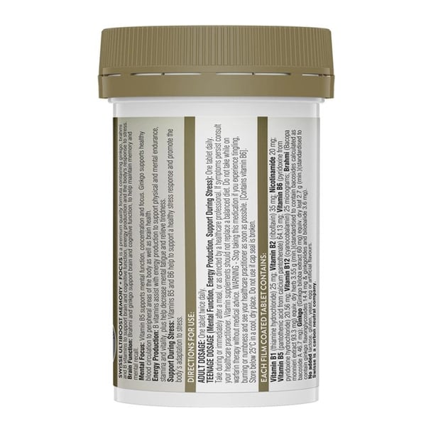 Viên uống tăng cường trí nhớ sự tập trung Swisse Ultiboost Memory + Focus của Úc 50 viên - Image 2