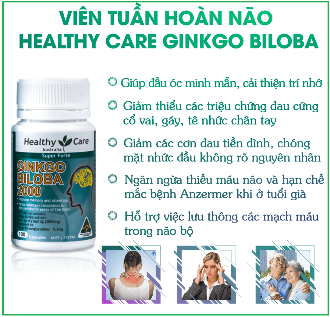 Viên uống Healthy Care Ginkgo Biloba 2000mg của Úc 100 viên - Image 5