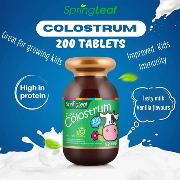 Viên sữa bò non Springleaf Super Colostrum 820mg 200 viên - Image 4