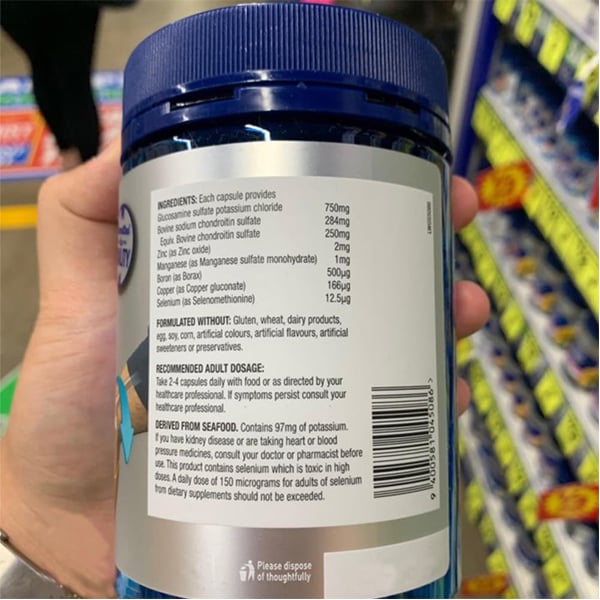 Viên uống bổ sụn khớp Wagner Glucosamine & Chondroitin của Úc 200 viên - Image 2