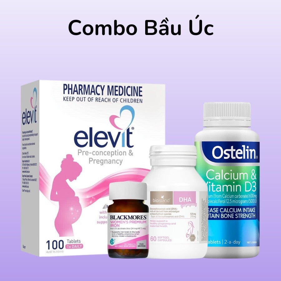 Combo 4 sản phẩm chăm sóc sức khoẻ cho bà bầu