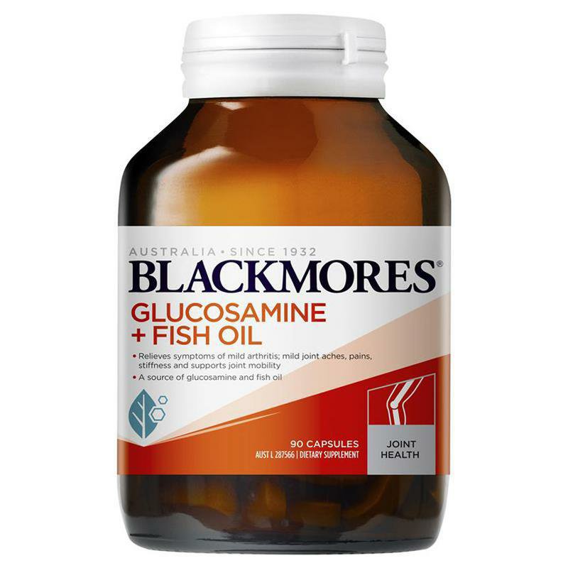 Viên uống hỗ trợ bổ khớp và dầu cá Blackmores Glucosamine + Fish Oil của Úc 90 viên