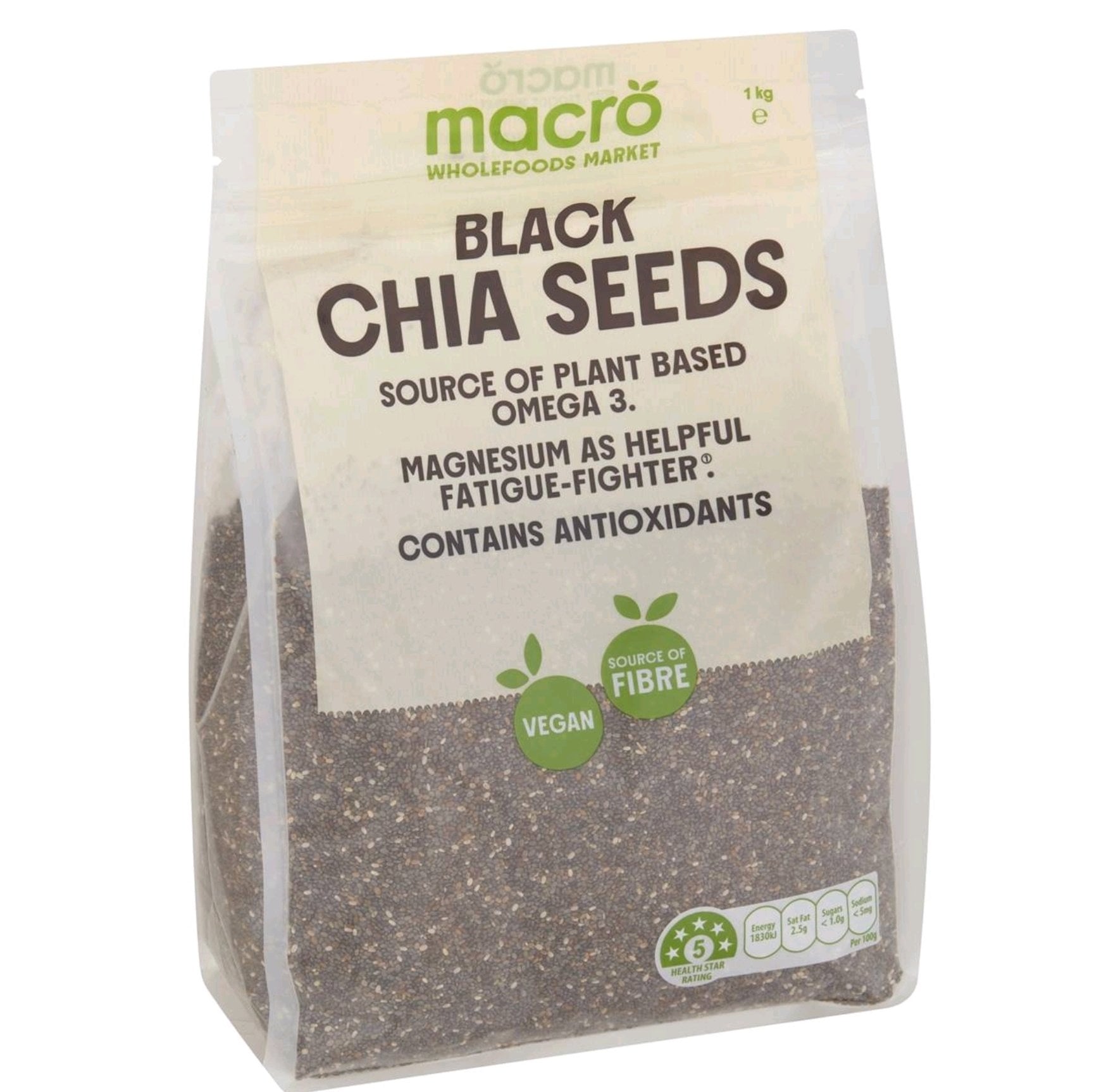 Macro Black Chia Seeds - Hạt Chia Đen 350g - Image 2