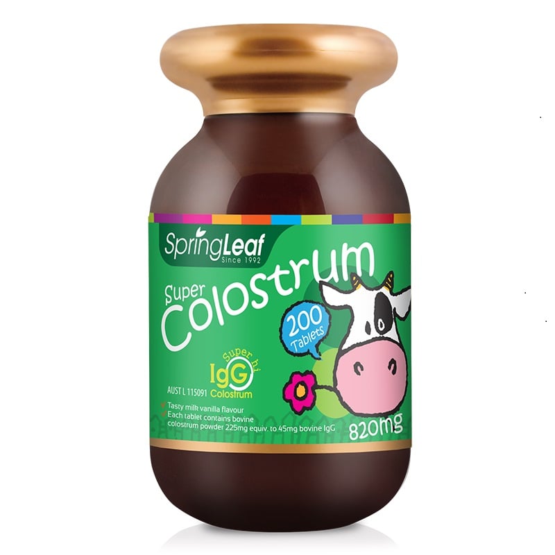 Viên sữa bò non Springleaf Super Colostrum 820mg 200 viên