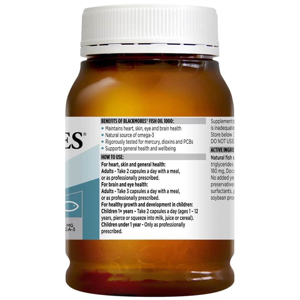 Viên uống dầu cá tự nhiên Blackmores Fish Oil 1000mg của Úc 200 viên - Image 2