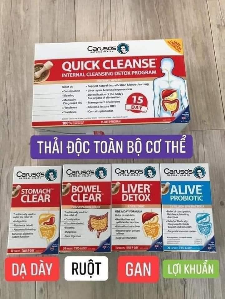 Liệu trình 15 ngày hỗ trợ thải độc cơ thể Caruso's Quick Cleanse Internal Cleansing Detox Program (15 Day) của Úc - Image 4