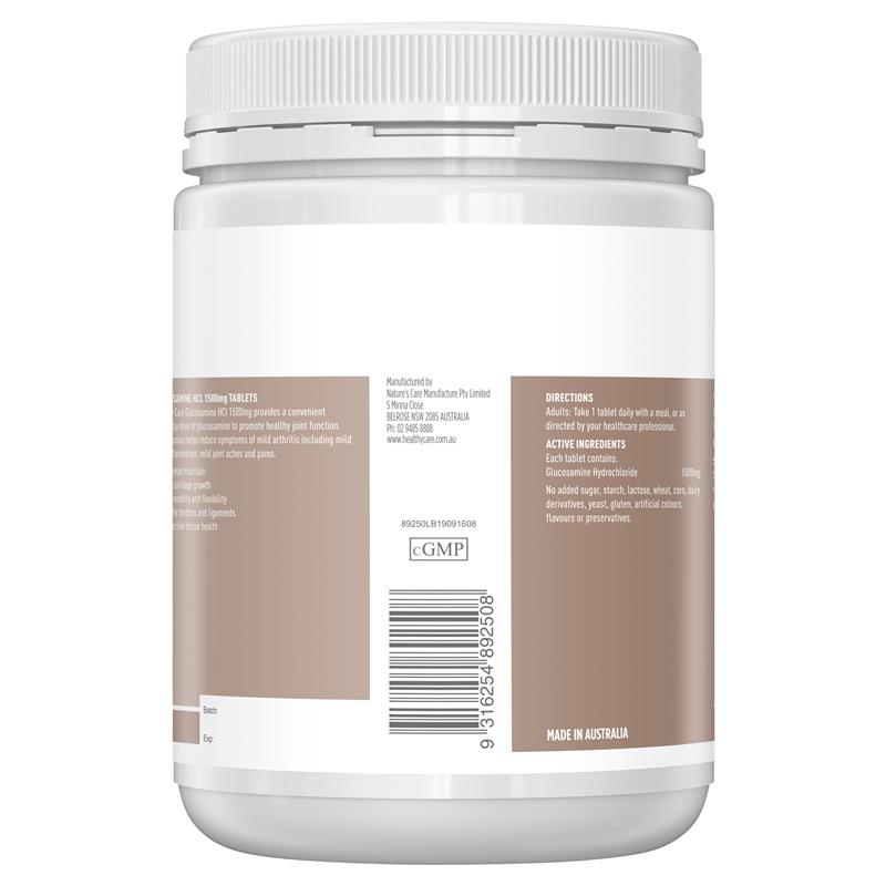 Hỗ trợ bổ xương khớp Healthy Care Glucosamine HCL 1500mg của Úc 400 viên - Image 2