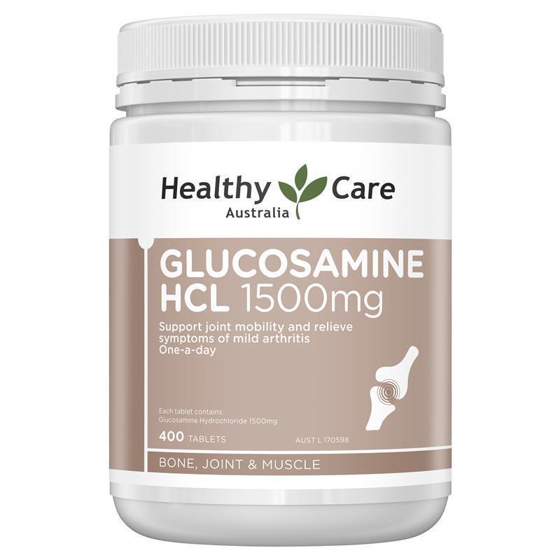 Hỗ trợ bổ xương khớp Healthy Care Glucosamine HCL 1500mg của Úc 400 viên