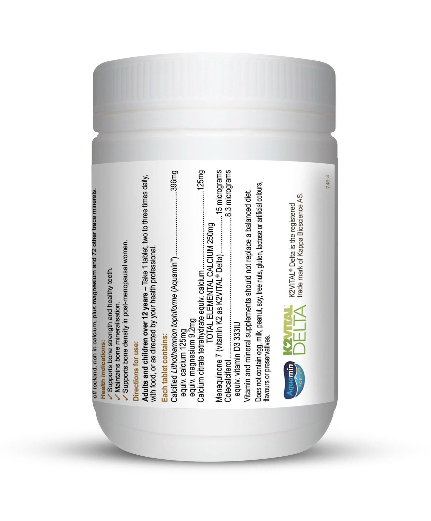 Viên Uống Bổ Sung Canxi Herbs Of Gold Calcium K2 with D3 lọ 90 viên - Image 3