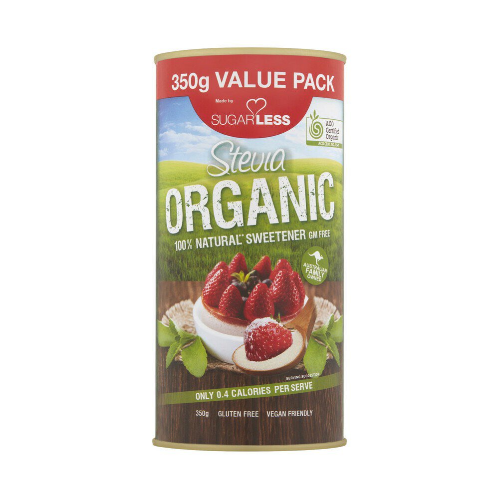 Đường cỏ ngọt ăn kiêng hữu cơ Úc Earthia Stevia 100% Organic Sweetener 350g