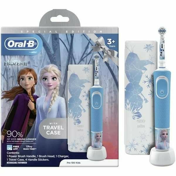 Bộ bàn chải điện du lịch Pro 100 Oral B cho bé trên 3 tuổi - Image 2