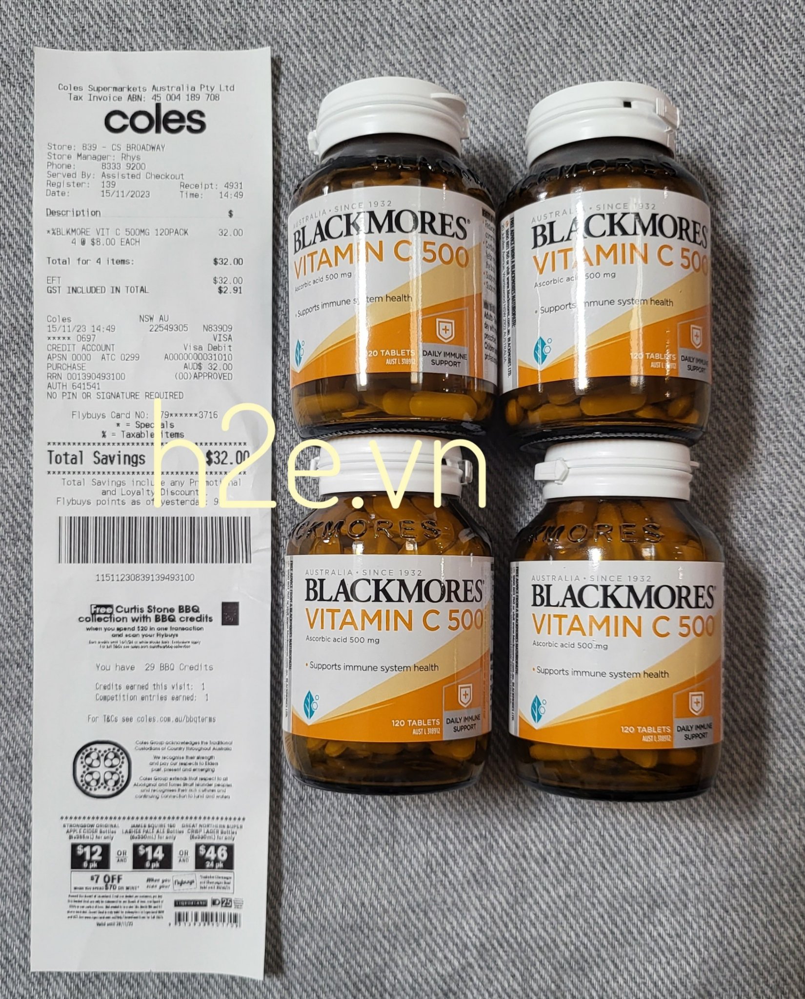 Viên uống bổ sung Vitamin C Blackmores Vitamin C 500 của Úc 120 viên - Image 5