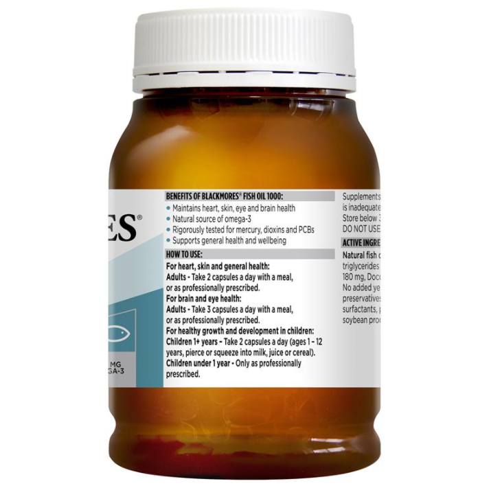 Dầu cá không mùi Blackmores Fish Oil 1000 Odourless của Úc 200 viên - Image 3