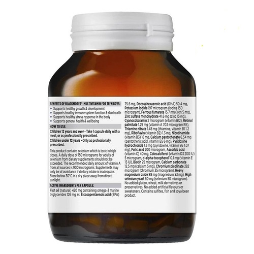 Vitamin tổng hợp cho bé trai tuổi dậy thì Blackmores Multivitamin For Teen Boys của Úc 60 viên - Image 4