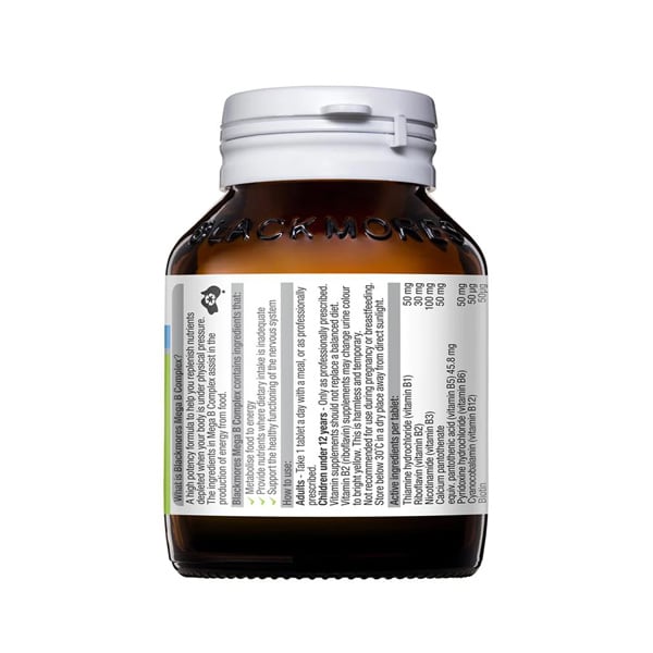 Viên uống bổ sung vitamin B tổng hợp Blackmores Mega B Complex của Úc 75 viên - Image 2