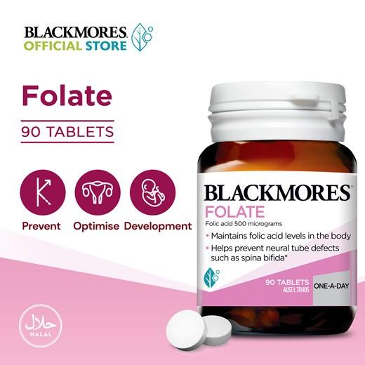 Viên uống bổ sung axit folic cho bà bầu Blackmores Folate của Úc 90 viên - Image 3