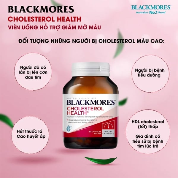 Viên Uống Blackmores Cholesterol Health Hỗ Trợ Giảm Mỡ Máu của Úc 60 viên - Image 4