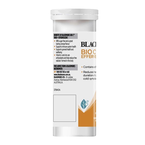 Viên sủi hỗ trợ tăng đề kháng Blackmores Bio C 1000 + Effervescent của Úc lọ 10 viên - Image 2
