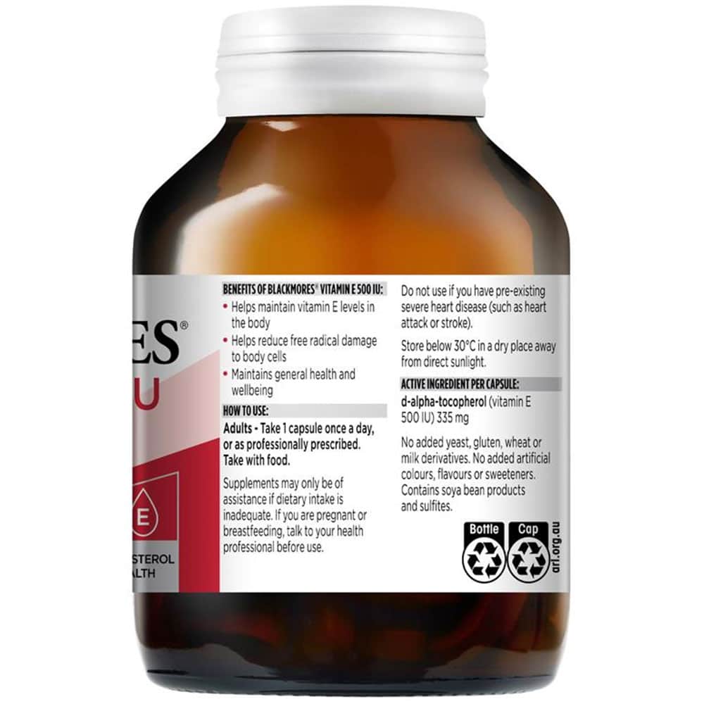 Viên uống bổ sung vitamin E tự nhiên Blackmores Vitamin E 500IU của Úc 150 viên - Image 3