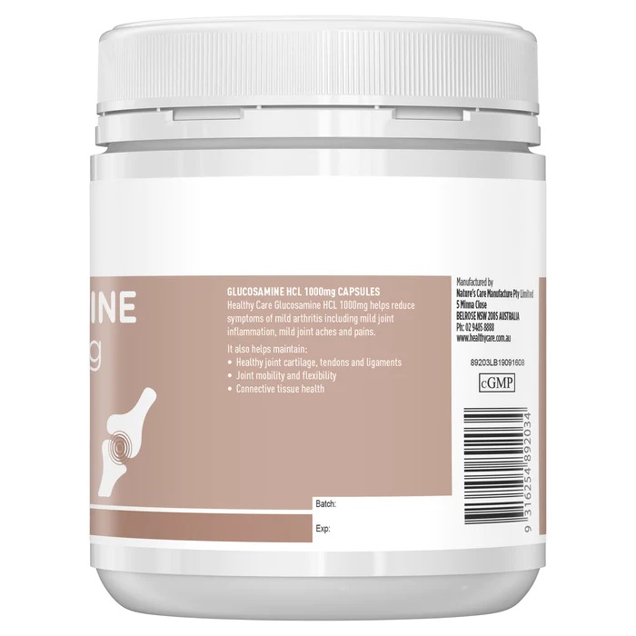 Hỗ trợ bổ xương khớp Healthy Care Glucosamine HCL 1000mg của Úc 200 viên - Image 4