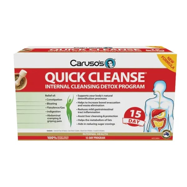 Liệu trình 15 ngày hỗ trợ thải độc cơ thể Caruso's Quick Cleanse Internal Cleansing Detox Program (15 Day) của Úc