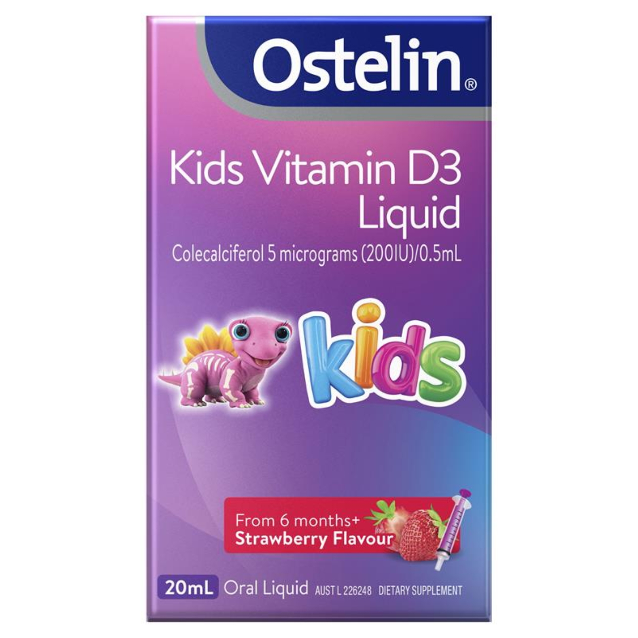 Vitamin D3 dạng nước cho bé từ 6 tháng tuổi Ostelin Kids Vitamin D3 Liquid của Úc 20ml - Image 2